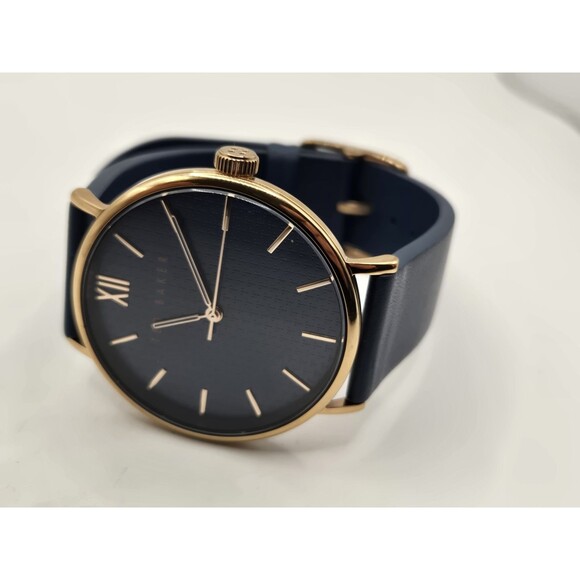 BKPPHS004 Ted Baker 42.5mm Phylipa Blue /Rose Gold Tone Watch. 8.5" Band - Picture 12 of 13